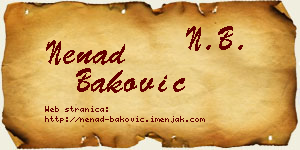 Nenad Baković vizit kartica